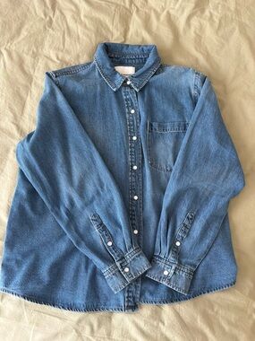 Lucky Brand Blue Denim Button-Up Shirt